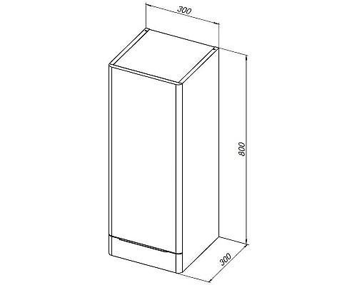 Подвесной шкаф Aquanet Ирис new 30 310155 Белый глянцевый