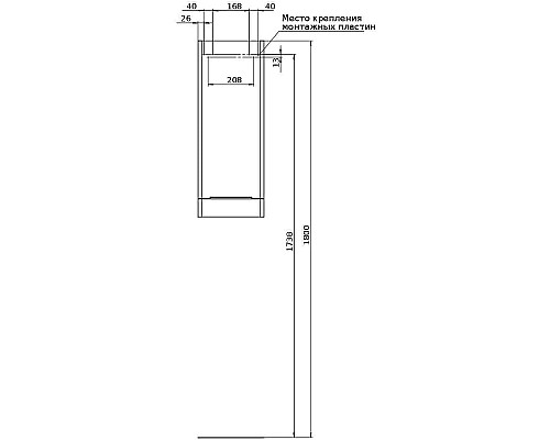 Подвесной шкаф Aquanet Ирис new 30 310155 Белый глянцевый
