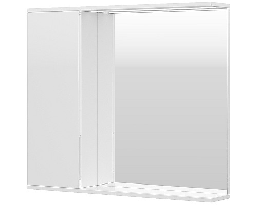 Зеркало со шкафом Volna Lake 80 L zsLAKE80.L-01 с подсветкой Белое