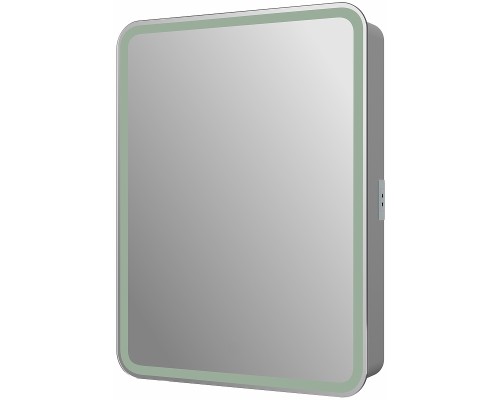 Зеркальный шкаф Reflection Circle 600х800 L RF2109SR с подсветкой Белый матовый