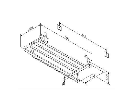 Полка для полотенец AM.PM Func A8F37700 Хром