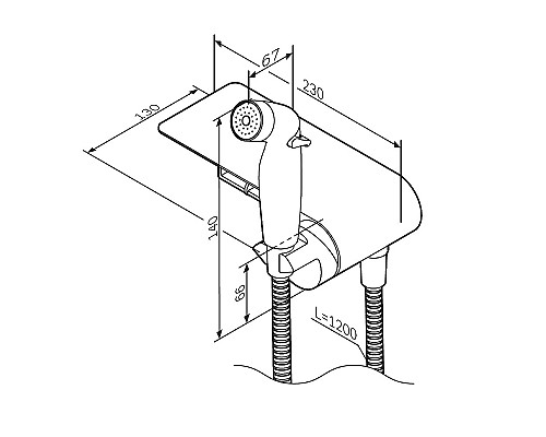 Гигиенический душ со смесителем AM.PM Func F0H8F900 Хром