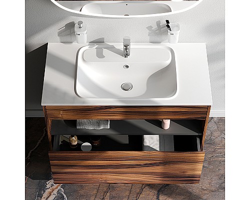 Тумба под раковину AM.PM Func 100 M8FFUX1001OF подвесная Дуб крафт