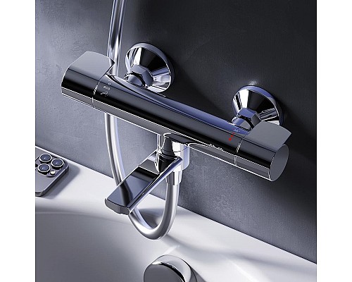 Смеситель для ванны AM.PM X-Joy F85A50000 с термостатом Хром