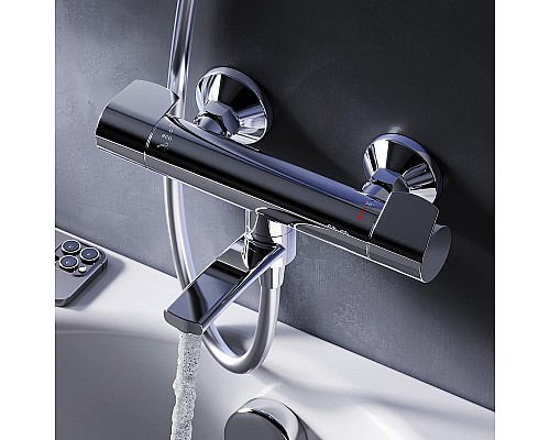Смеситель для ванны AM.PM X-Joy F85A50000 с термостатом Хром