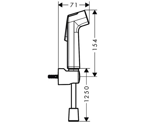 Гигиенический душ Hansgrohe Хром