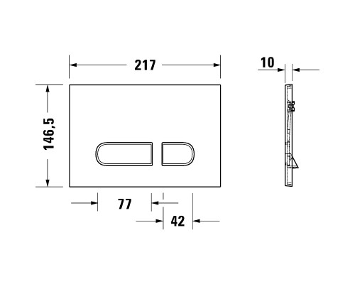 Клавиша смыва Duravit DuraSystem WD5001021000 Хром