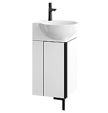 Тумба под раковину Aqwella Porto 45 POR0104WB угловая Белая Черная