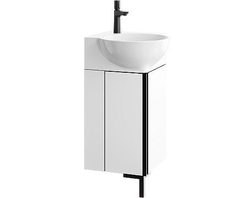 Тумба под раковину Aqwella Porto 45 POR0104WB угловая Белая Черная