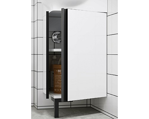 Тумба под раковину Aqwella Porto 45 POR0104WB угловая Белая Черная