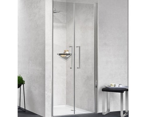 Душевая дверь Novellini Young 80 Y22B77-1K профиль Хром стекло прозрачное
