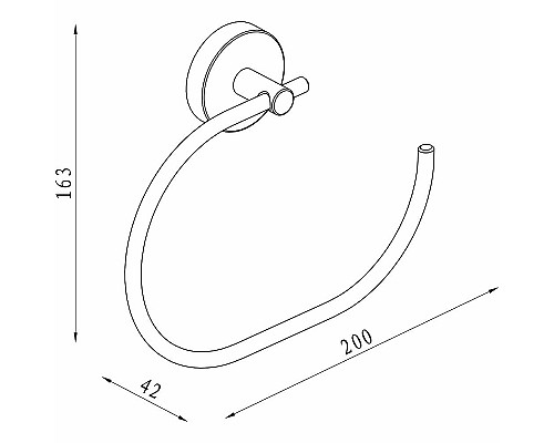 Полотенцедержатель Damixa Scandi Pro HASP34400 Хром