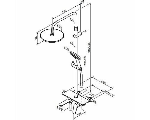 Душевая система Damixa Jupiter 977730000 Хром