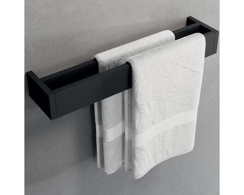 Полотенцедержатель Novellini Kuadra R90AKFPS0245-H Черный матовый