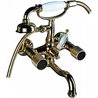 Смеситель для ванны Boheme Royal Cristal 293-Royal/CRST black Золото