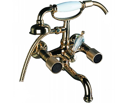 Смеситель для ванны Boheme Royal Cristal 293-Royal/CRST black Золото