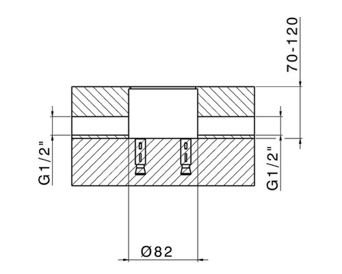 Скрытая часть для смесителя Cisal Less ZA00451004 G 1/2