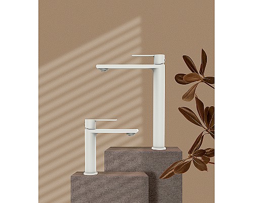 Смеситель для раковины Kaiser Serio 05311-4 Белый матовый