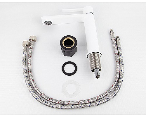 Смеситель для раковины Kaiser Serio 05311-4 Белый матовый