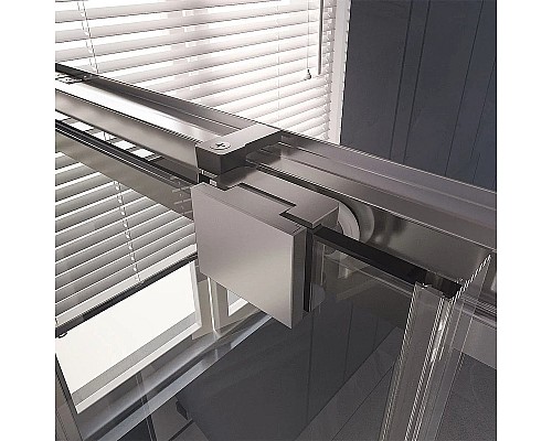 Душевая дверь Veconi Premium Trento PTD-30CH 140 PTD30-CH-140-01-C4 профиль Хром стекло прозрачное