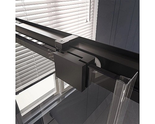 Душевая дверь Veconi Premium Trento PTD-30B 140 PTD30-B-140-01-C4 профиль Черный матовый стекло прозрачное