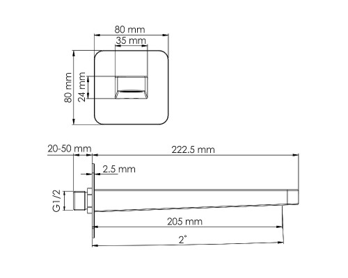 Излив для смесителя WasserKRAFT Schunter A308 Золото матовое