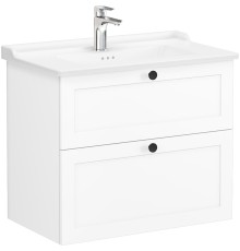 Тумба с раковиной Vitra Root Classic 80 подвесная Белая матовая