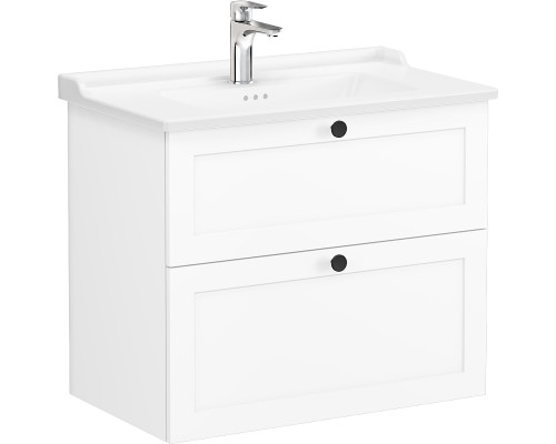 Тумба с раковиной Vitra Root Classic 80 подвесная Белая матовая