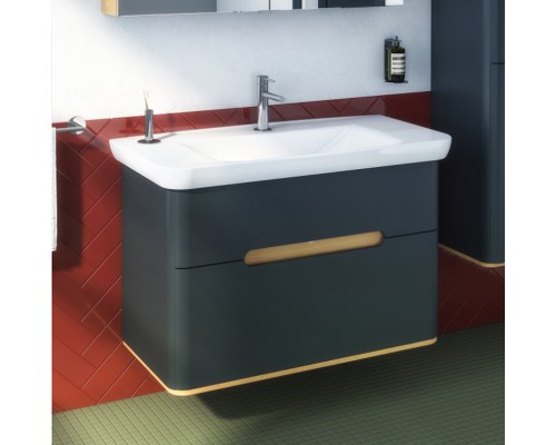 Тумба с раковиной Vitra Sento 100 60838 подвесная Антрацит матовый