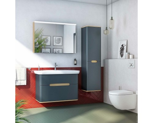 Тумба с раковиной Vitra Sento 100 60838 подвесная Антрацит матовый