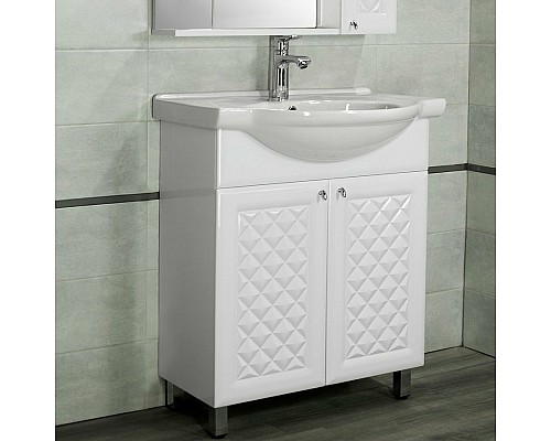 Тумба под раковину Style Line Канна 75 ЛС-00002283 Белый глянец