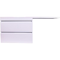 Тумба под раковину Style Line Даллас Люкс Plus 140 L СС-00002386 подвесная Белая
