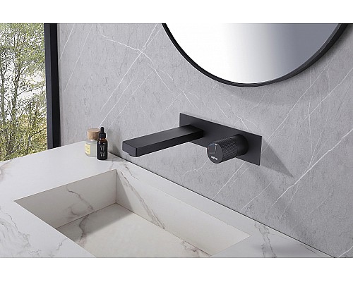 Смеситель для раковины Abber Rund AF8712B Черный матовый