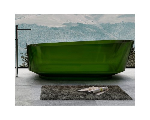 Ванна из полиэфирной смолы Abber Kristall 170х80 AT9706Emerald Зеленая без гидромассажа