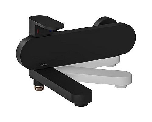 Смеситель для ванны Ravak Chrome CR 022.20BL X070431 Черный матовый