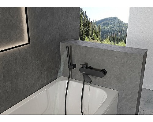 Смеситель для ванны Ravak Chrome CR 022.20BL X070431 Черный матовый