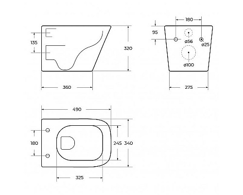 Унитаз BelBagno Ardente-Tor BB520CH-TOR/BB3103/3106SC подвесной с сиденьем Микролифт