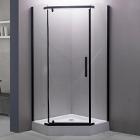 Душевой уголок Esbano ESR-7160B 90x90 профиль Черный матовый стекло прозрачное