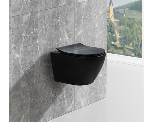 Унитаз Esbano Amapola-N подвесной Черный матовый с сиденьем Микролифт