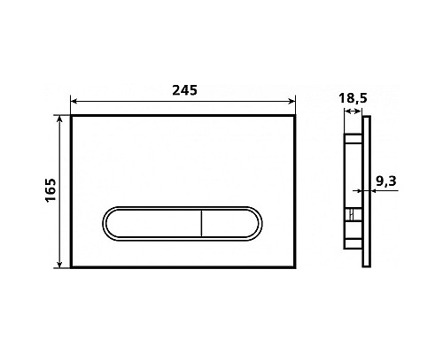Клавиша смыва Esbano OVL-17MB ESINOVL17MB Черная матовая