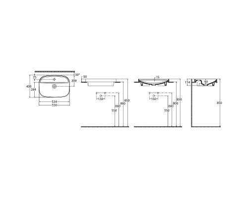 Раковина Allen Brau Sphere 55 4.11034.AN Антрацит