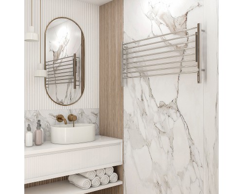 Электрический полотенцесушитель Terminus Горизонт П8 1200х600 4670078543332 с полкой Хром