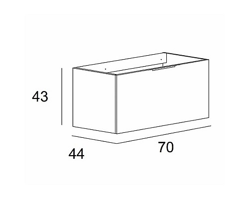 Тумба под раковину Cezares Premium 70 55436 подвесная Bianco opaco