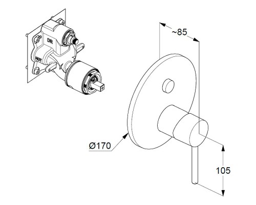Душевая система Kludi Bozz 386710576 Хром