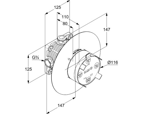 Душевая система Kludi Bozz 386710576 Хром