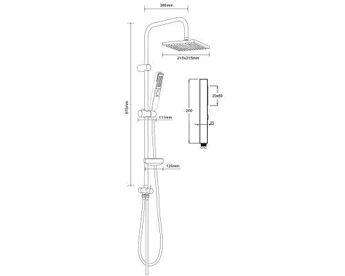 Душевая система Agger Fresh S001cr Хром