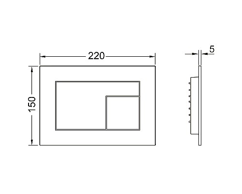 Клавиша смыва Tece Velvet 9240735 для унитаза Bianco Kos