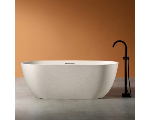 Ванна из искусственного камня Abber Frankfurt 170x75 AM9941MBE Светло-бежевая матовая без гидромассажа