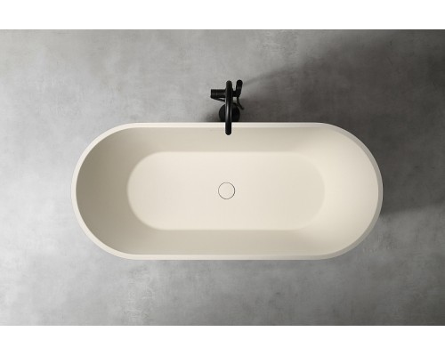 Ванна из искусственного камня Abber Frankfurt 170x75 AM9941MBE Светло-бежевая матовая без гидромассажа