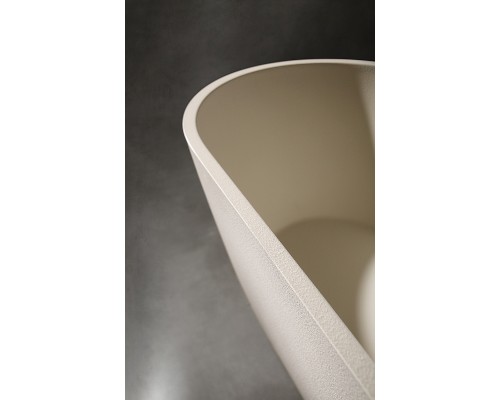 Ванна из искусственного камня Abber Frankfurt 170x75 AM9941MBE Светло-бежевая матовая без гидромассажа